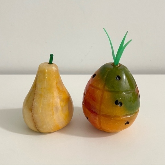 Set of 2 Stone Decorative Fruits - Picture 2 of 5